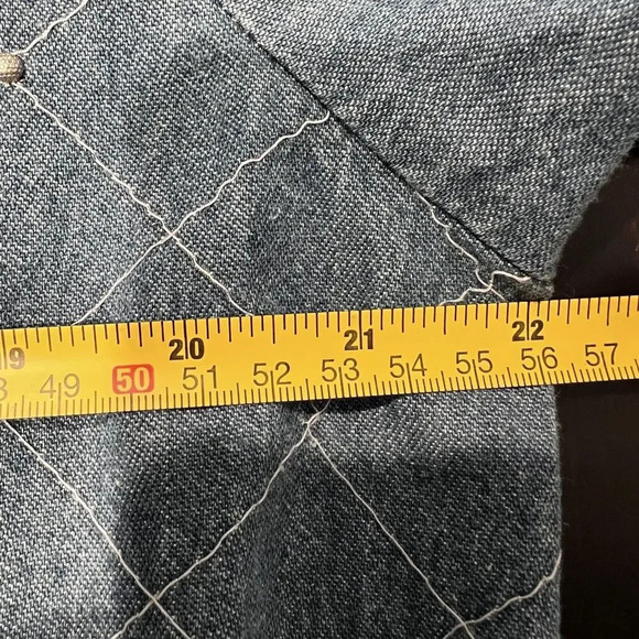 Saint Germain Paris Vintage Denim Chore Jacket Embellished Chambray Shacket - Picture 13 of 14